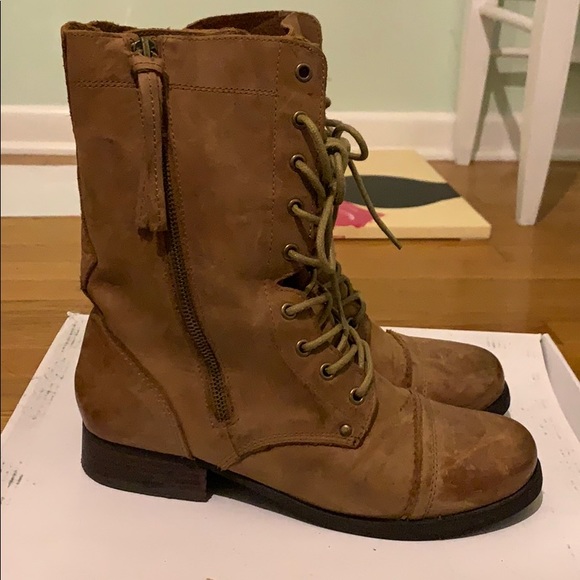 Suede Distressed Aldo Combat Boots - Picture 1 of 8